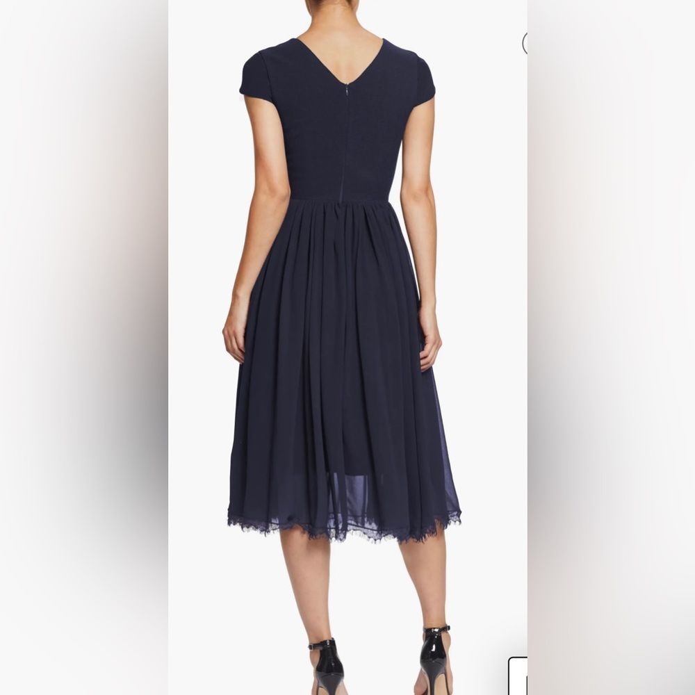 Dress the Population dress Corey Chiffon fit & flare cocktail XL NWT